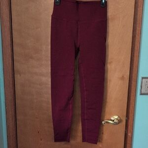 Fabletics Burgundy Stretch Leggings